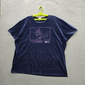 Fate Stay Night Men Shirt 3XL Navy Blue Graphic Anime Heavens Feel